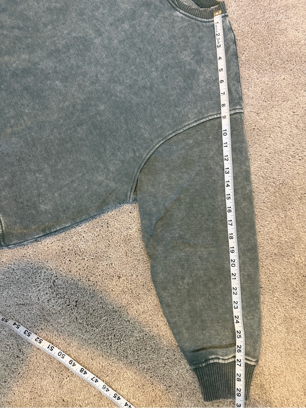 NWT (Bag) Zenana Outfitters Acid Washed Ash Jade Crewneck Sweater | S/M & L/XL - Picture 7 of 12